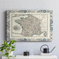 Bordered Map of France - Canvas Art Print