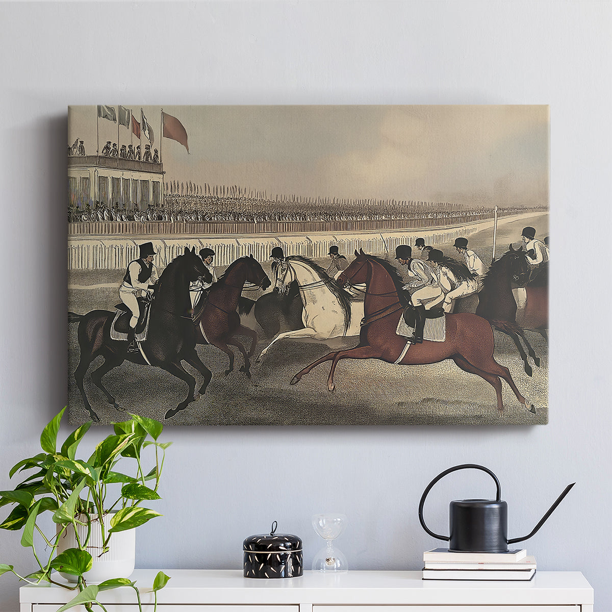Vintage Jockey LVII - Canvas Art Print