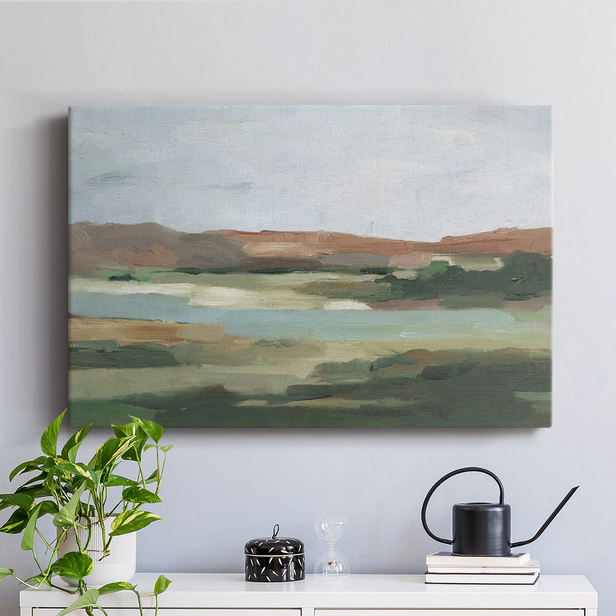 Autumn River Crossing I - Canvas Art Print