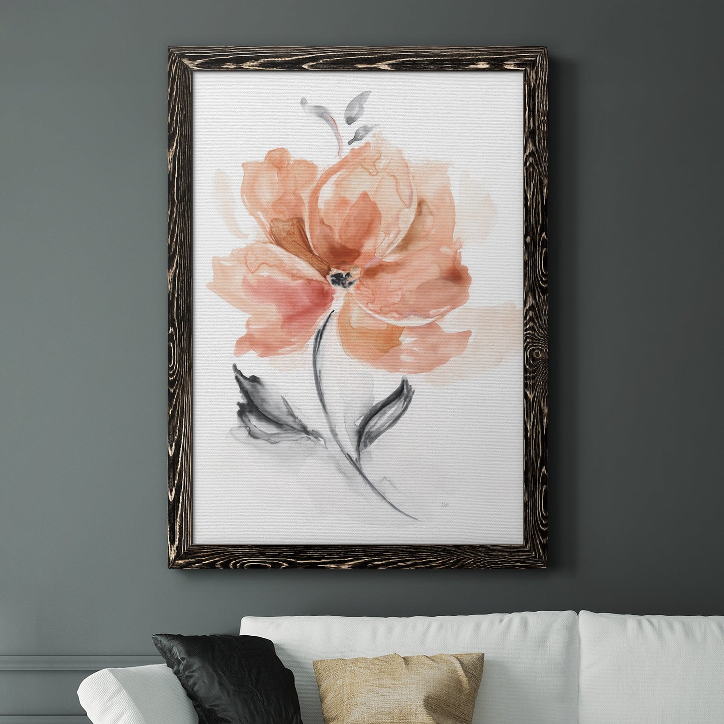 Soft Sensation I - Premium Canvas Framed in Barnwood - Ready to Hang