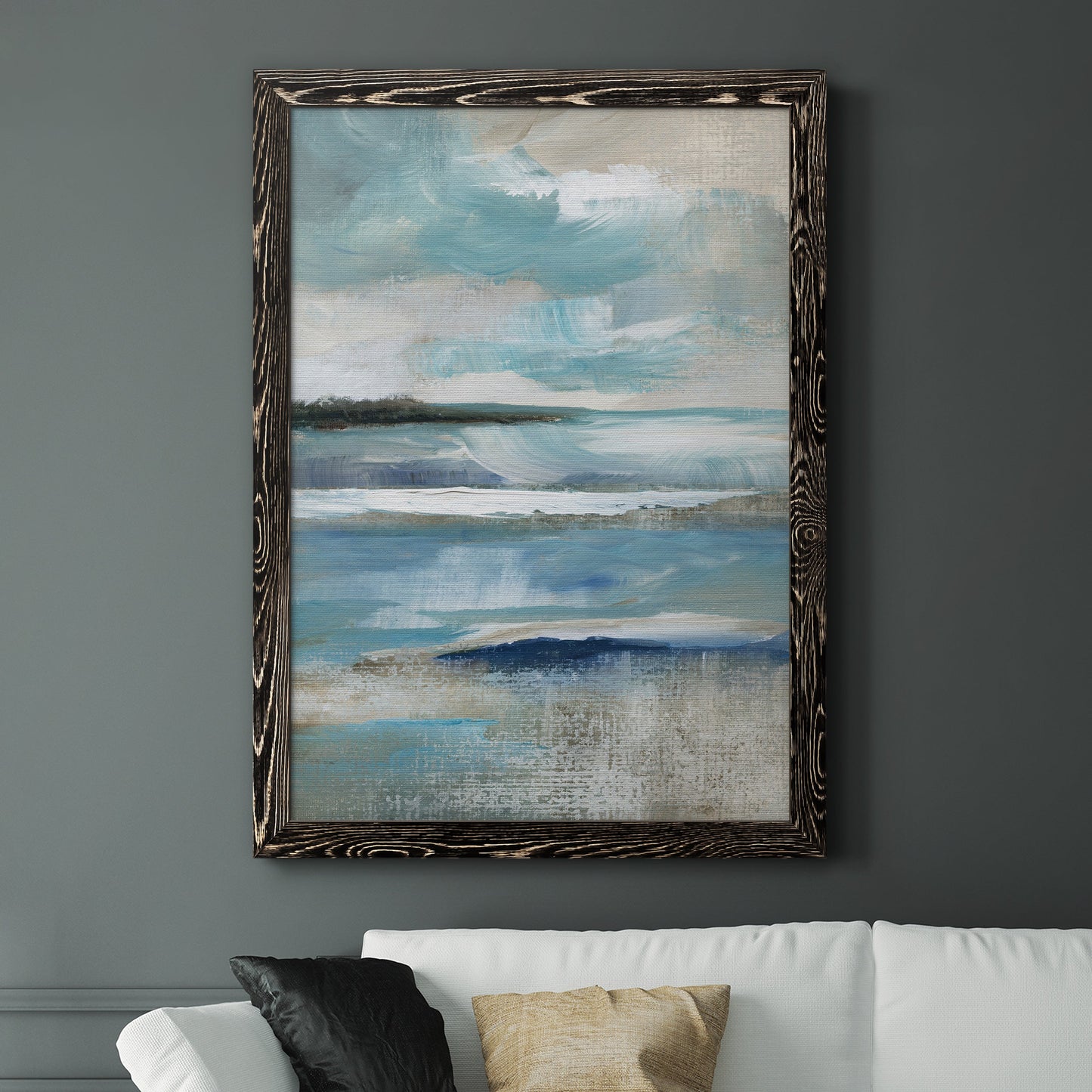 Distant Drama I - Premium Canvas Framed in Barnwood - Ready to Hang