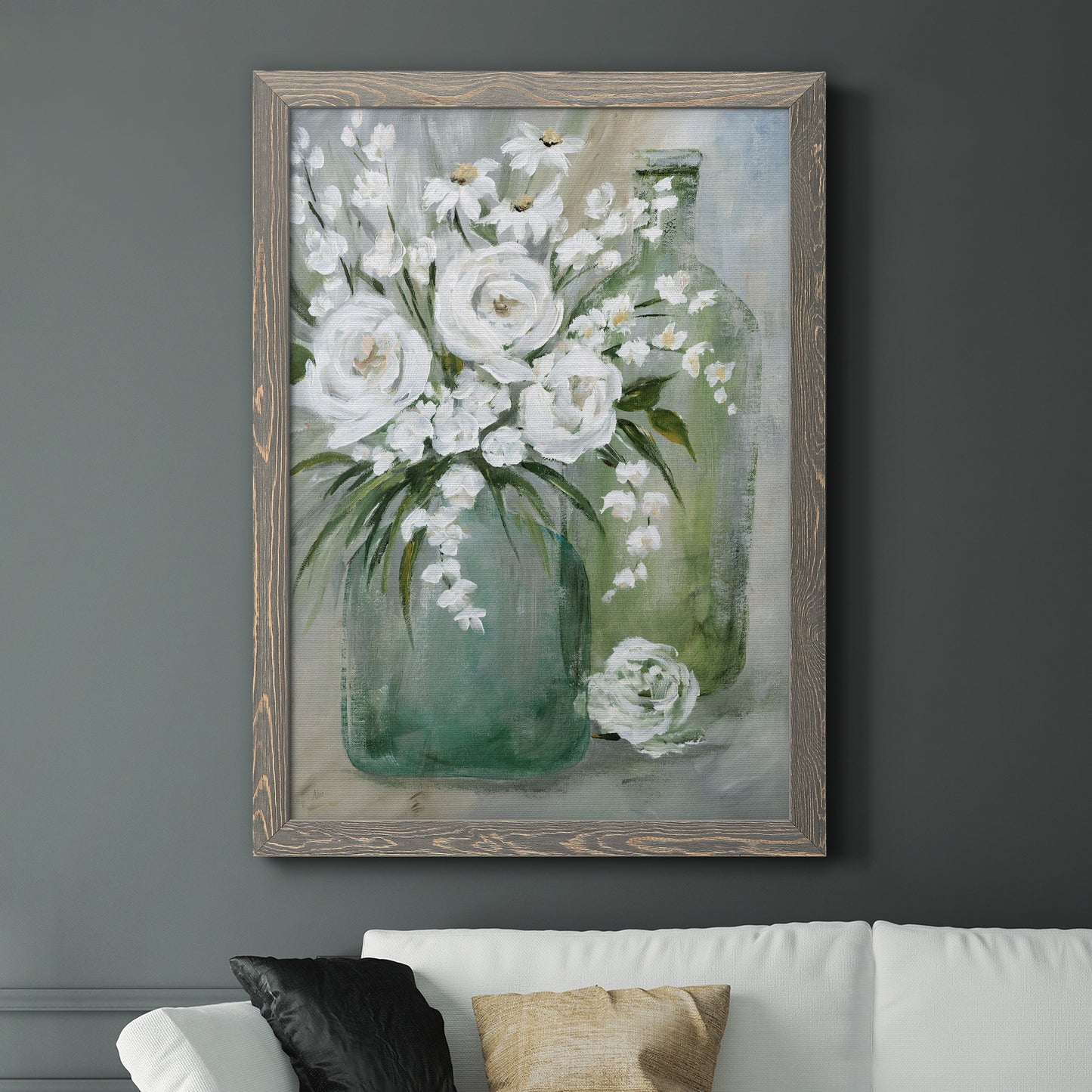 Rosey Afternoon - Premium Canvas Framed in Barnwood - Ready to Hang