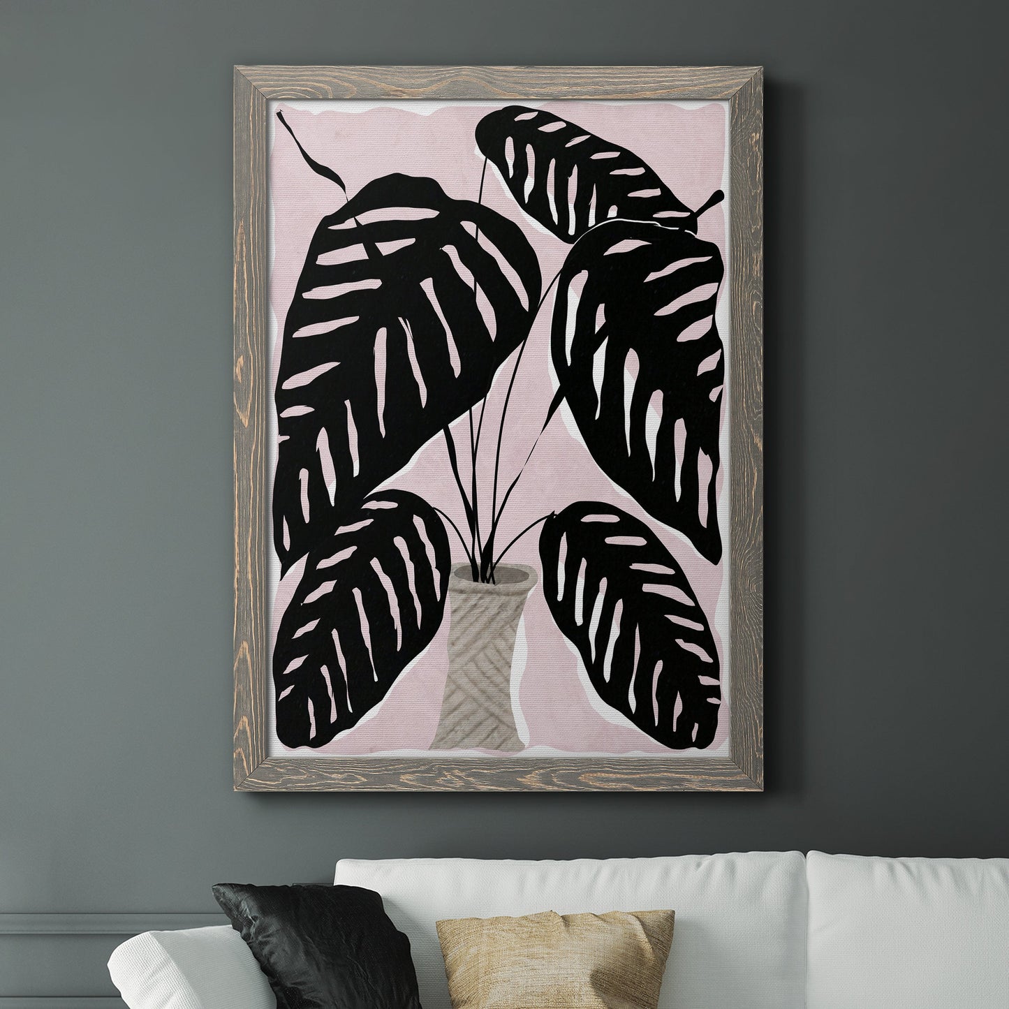 Potted Plant I - Premium Canvas Framed in Barnwood - Ready to Hang