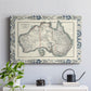 Bordered Map of Australia - Canvas Art Print