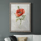 Linen Poppy - Premium Canvas Framed in Barnwood - Ready to Hang