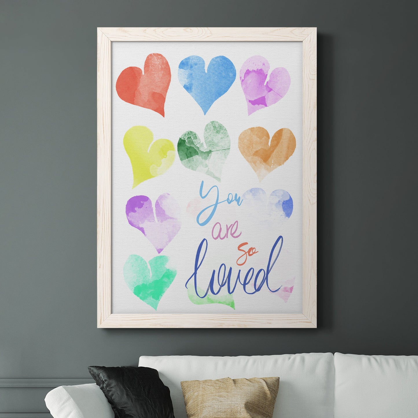 You Are So Loved - Barnwood Framed Canvas Print