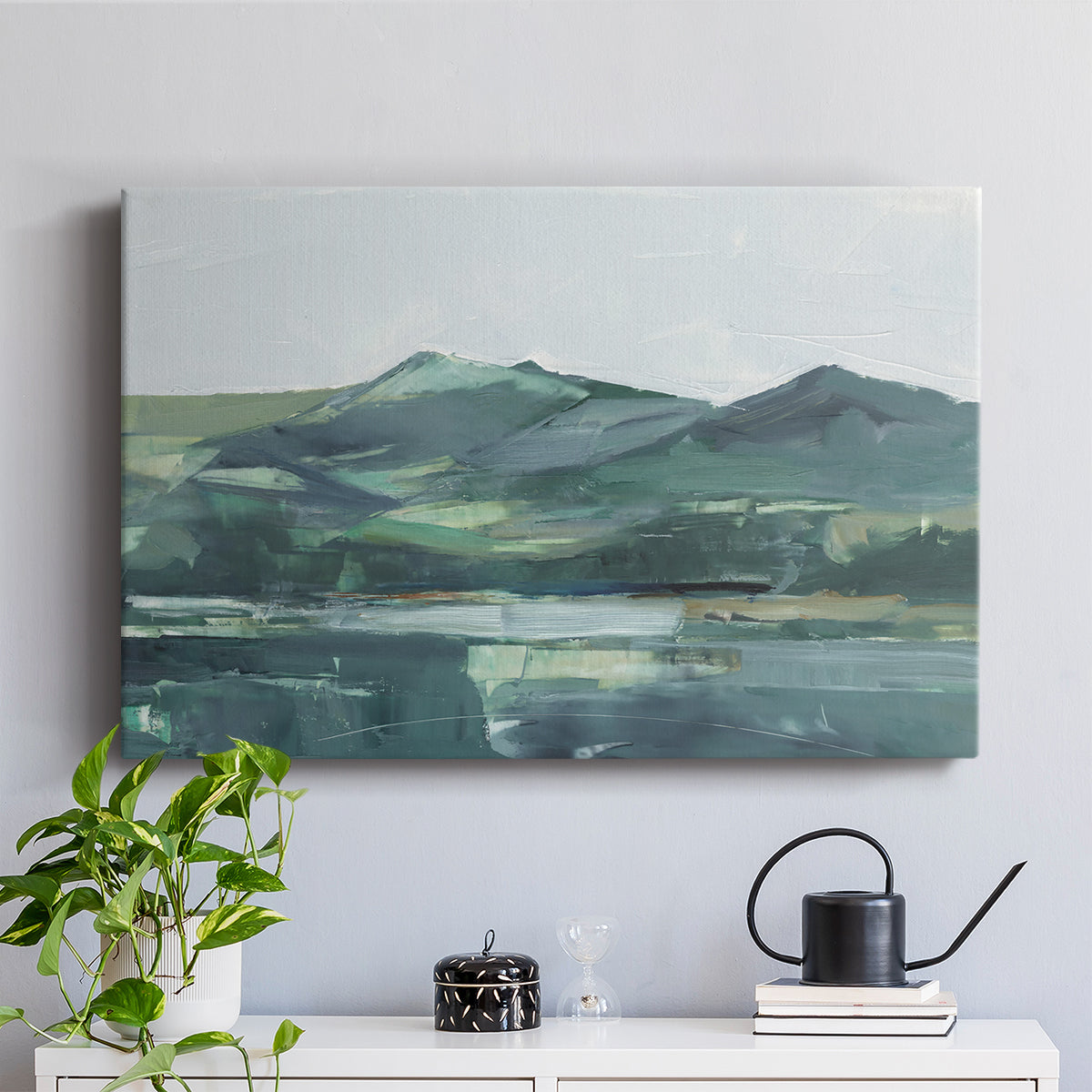 Green Grey Mountains II - Canvas Art Print