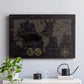 Black Gold Map - Canvas Art Print