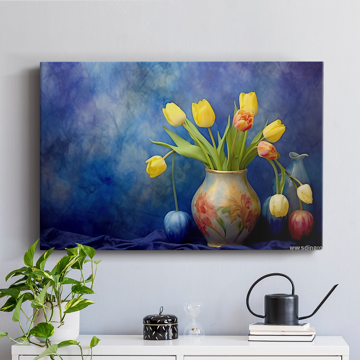 Floral Watercolor IX - Canvas Art Print