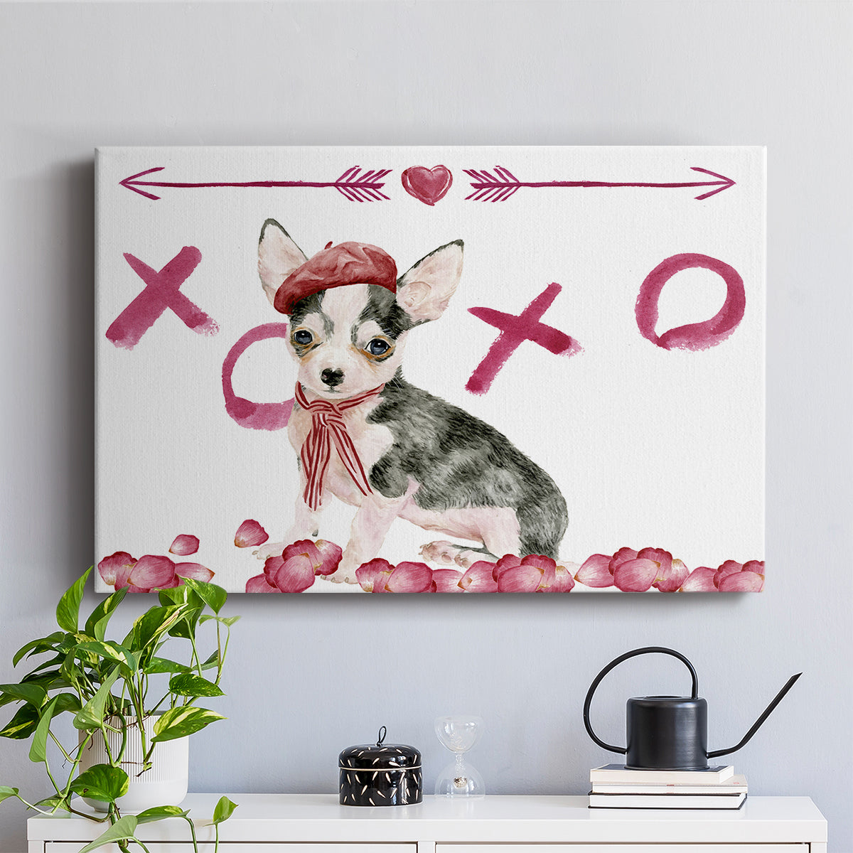Puppy Valentine Collection A - Canvas Art Print