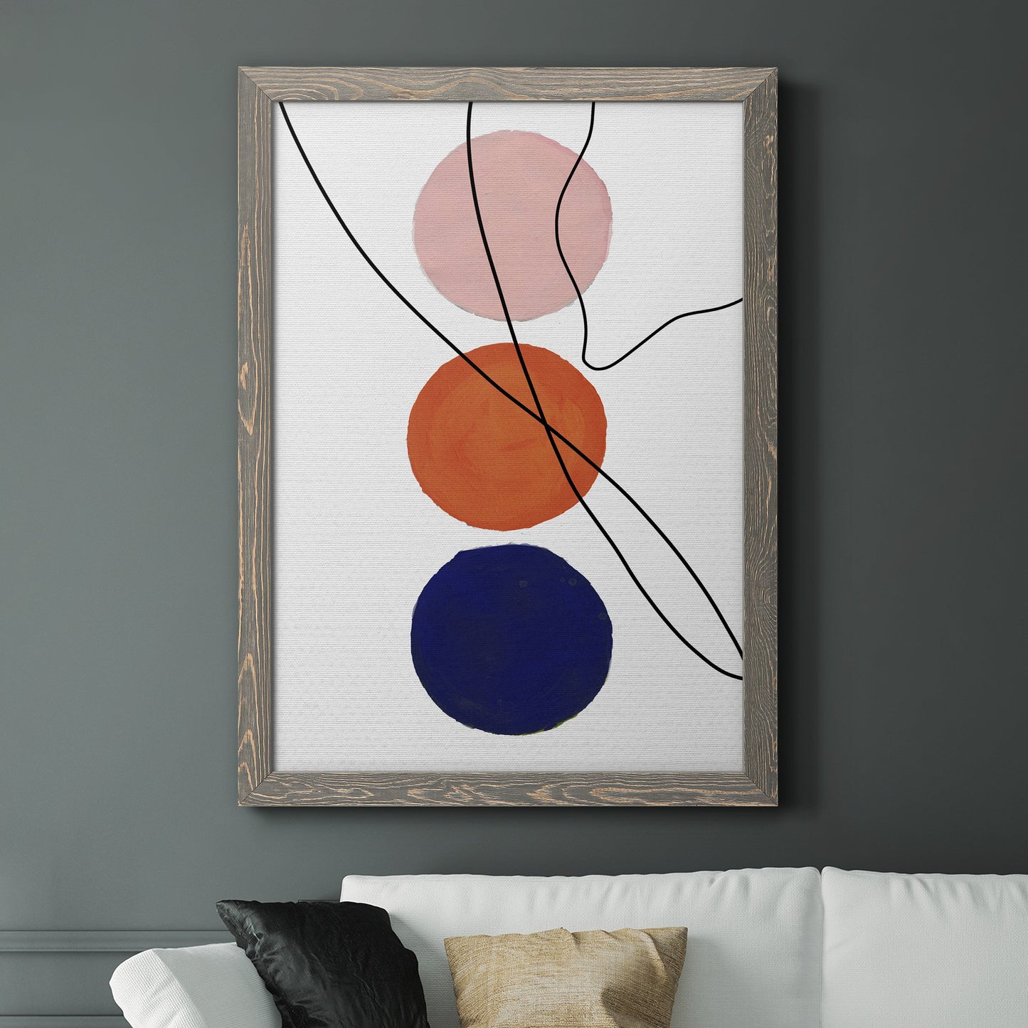 Millenium Geo Abstract - Premium Canvas Framed in Barnwood - Ready to Hang