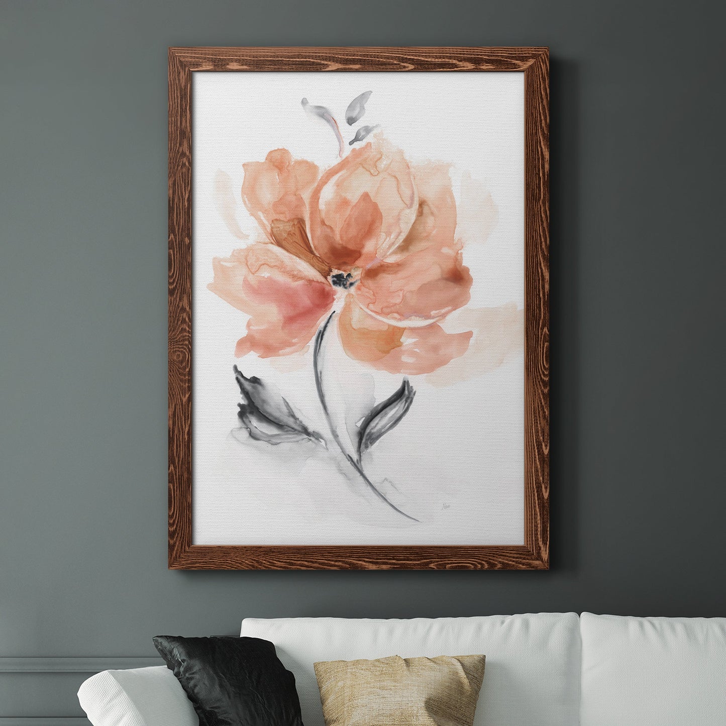 Soft Sensation I - Premium Canvas Framed in Barnwood - Ready to Hang