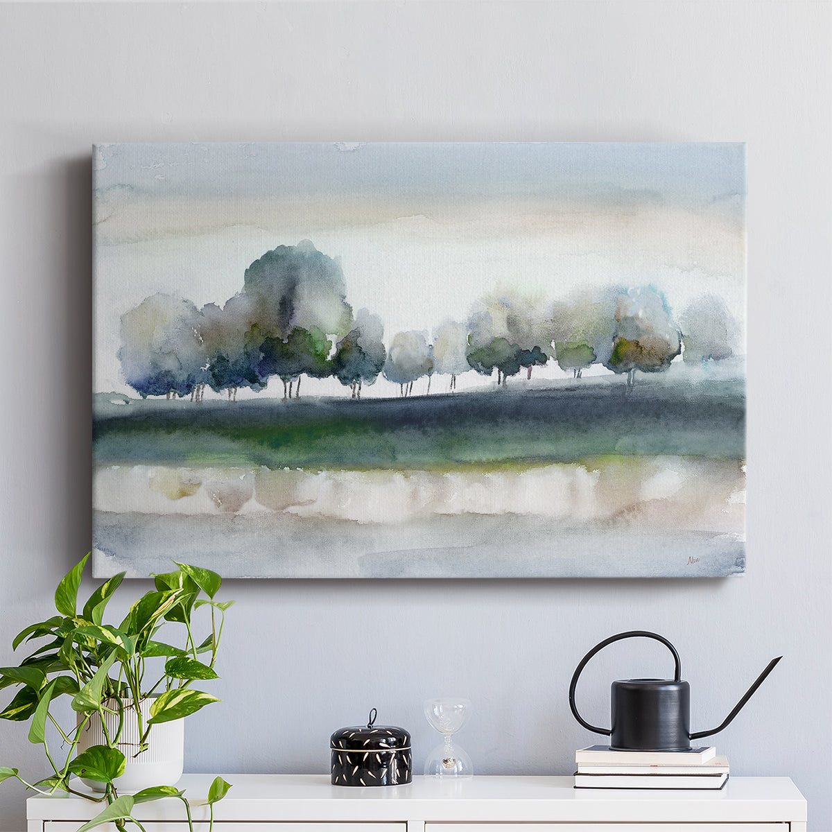 Warm Meadowline Indigo - Canvas Art Print