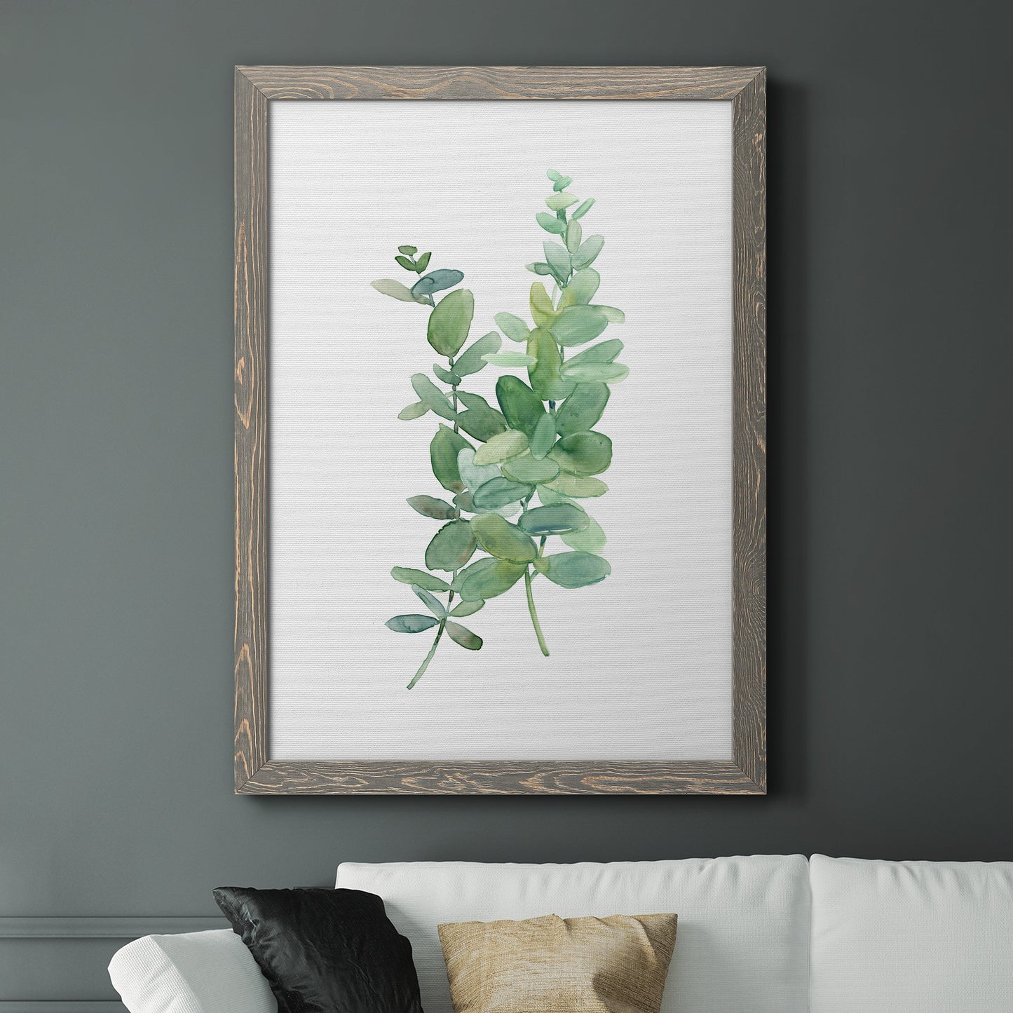 Eucalyptus I - Premium Canvas Framed in Barnwood - Ready to Hang