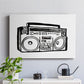 Boombox Sketch - Canvas Art Print