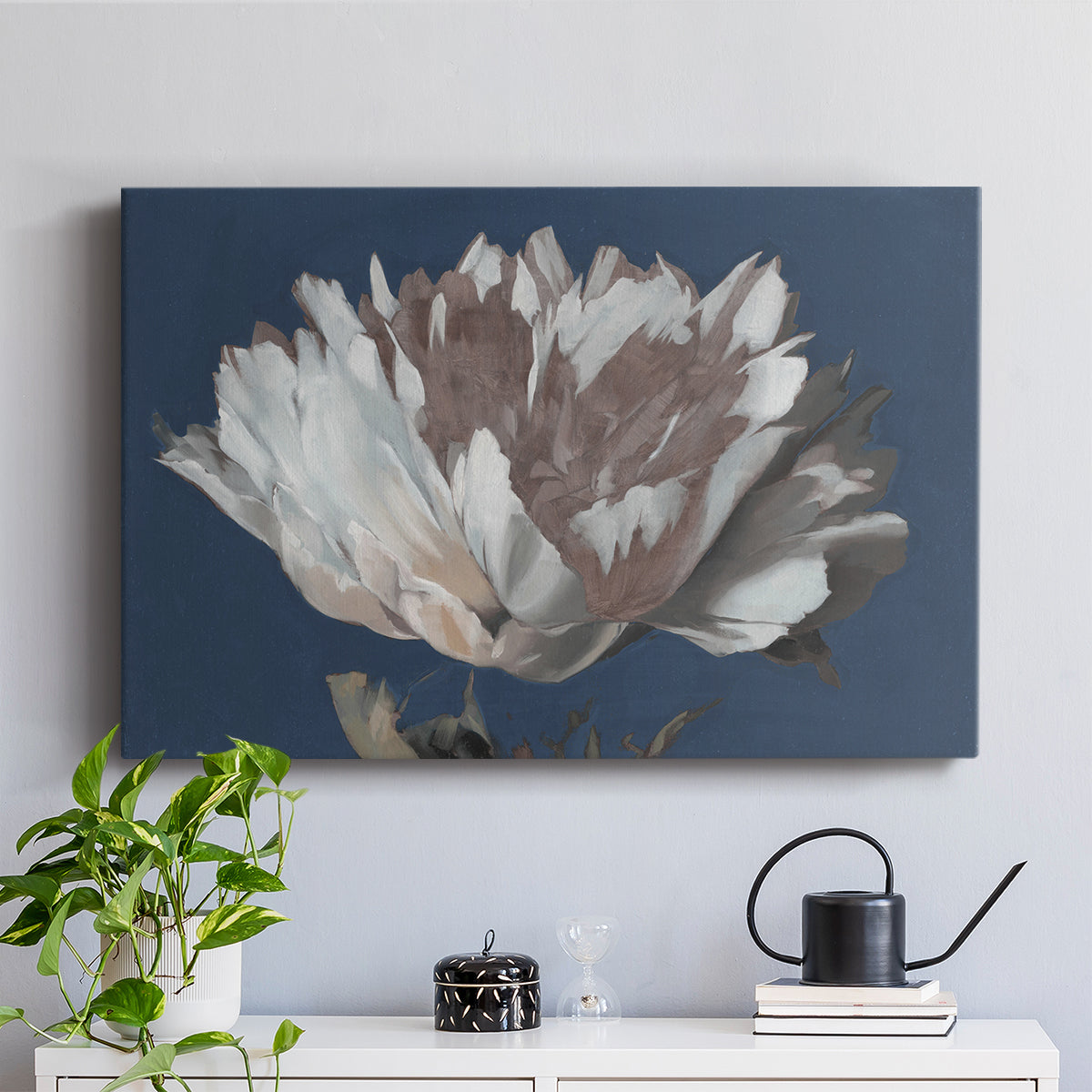 White Peony - Canvas Art Print