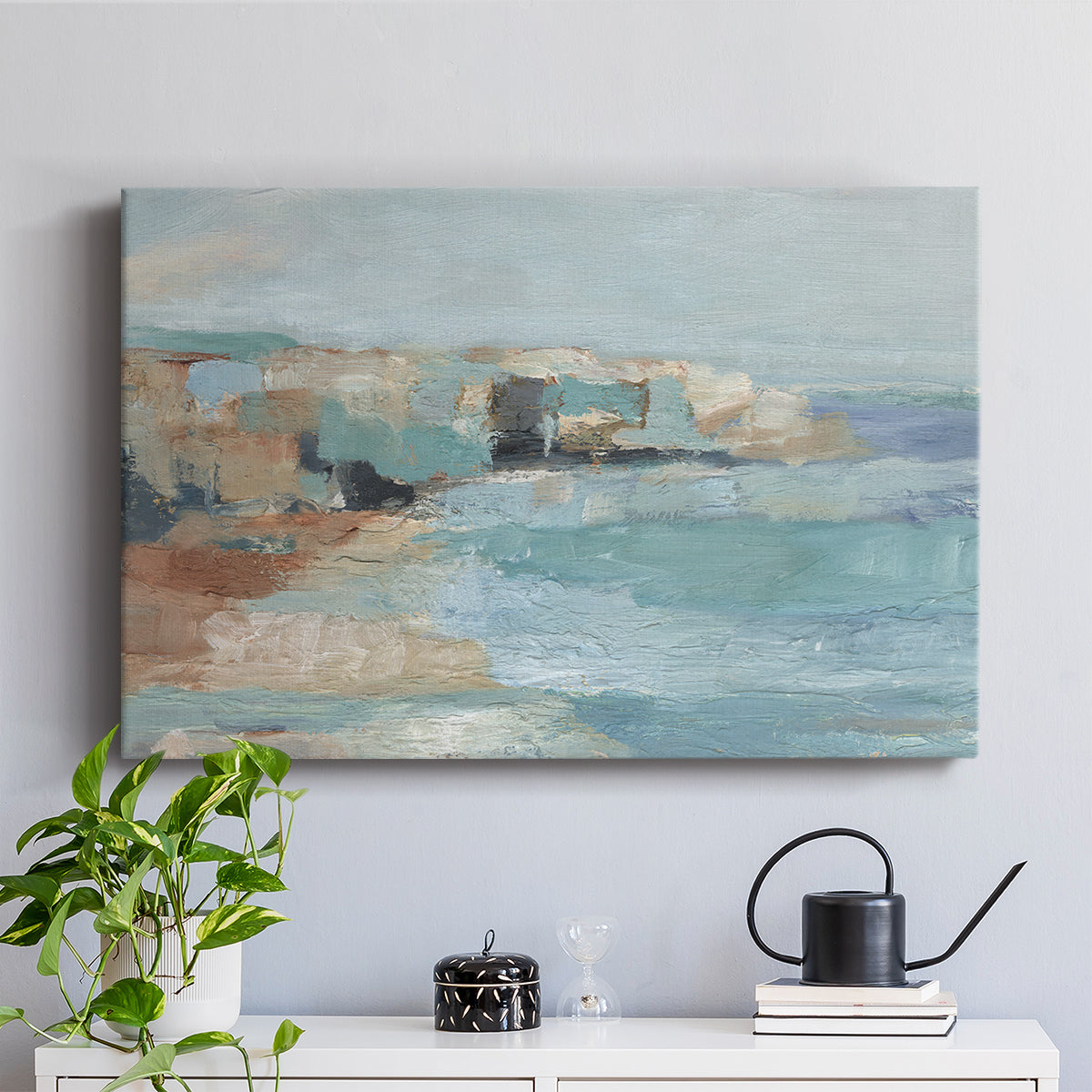 Turquoise Cliff Wall I - Canvas Art Print