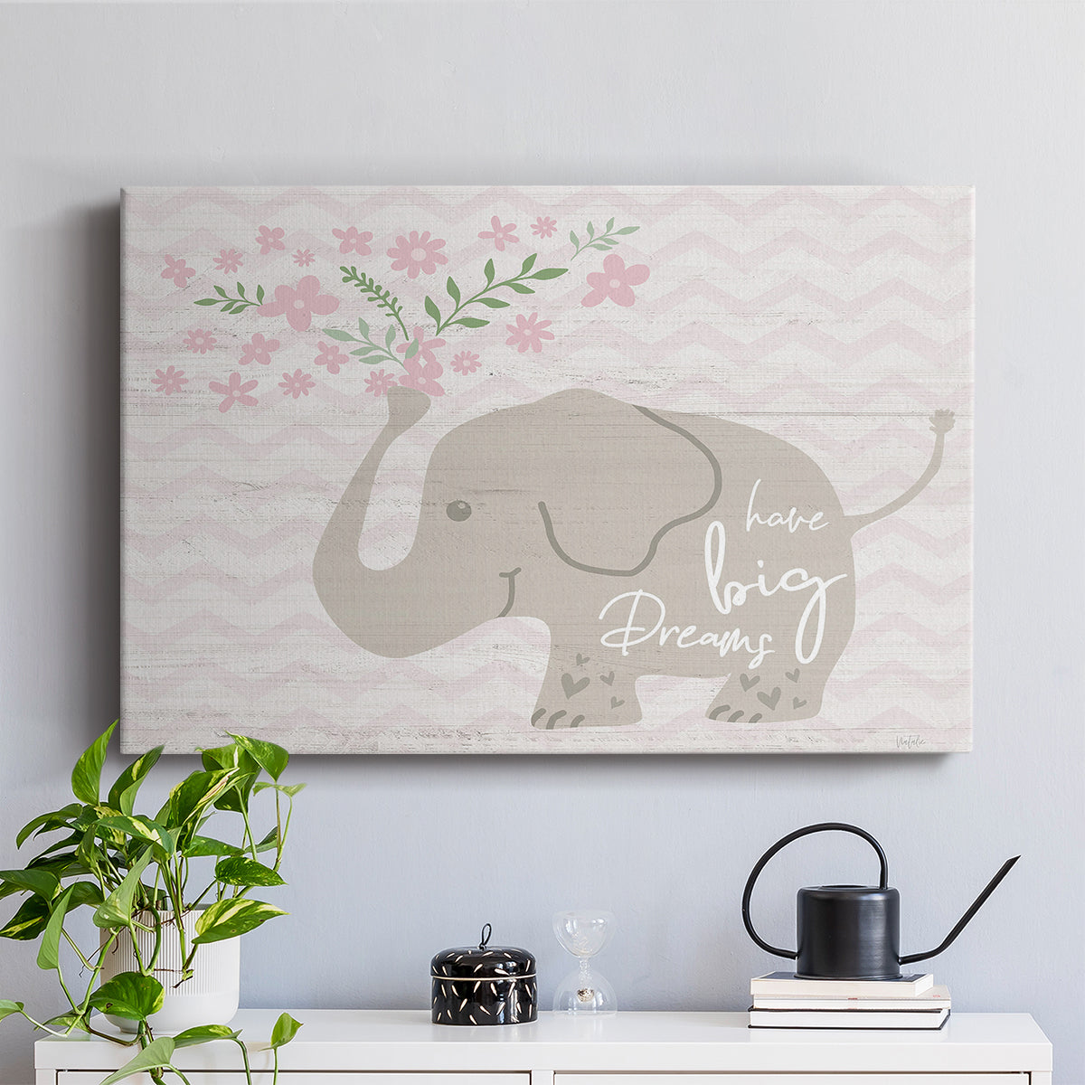 Floral Elephant - Canvas Art Print