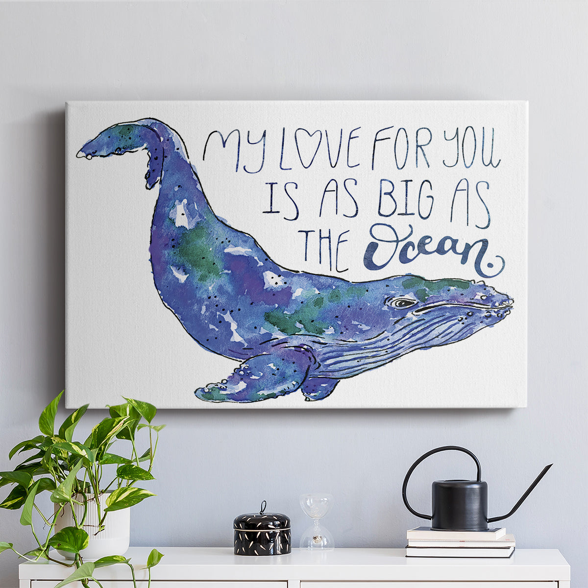 Whale Love II - Canvas Art Print