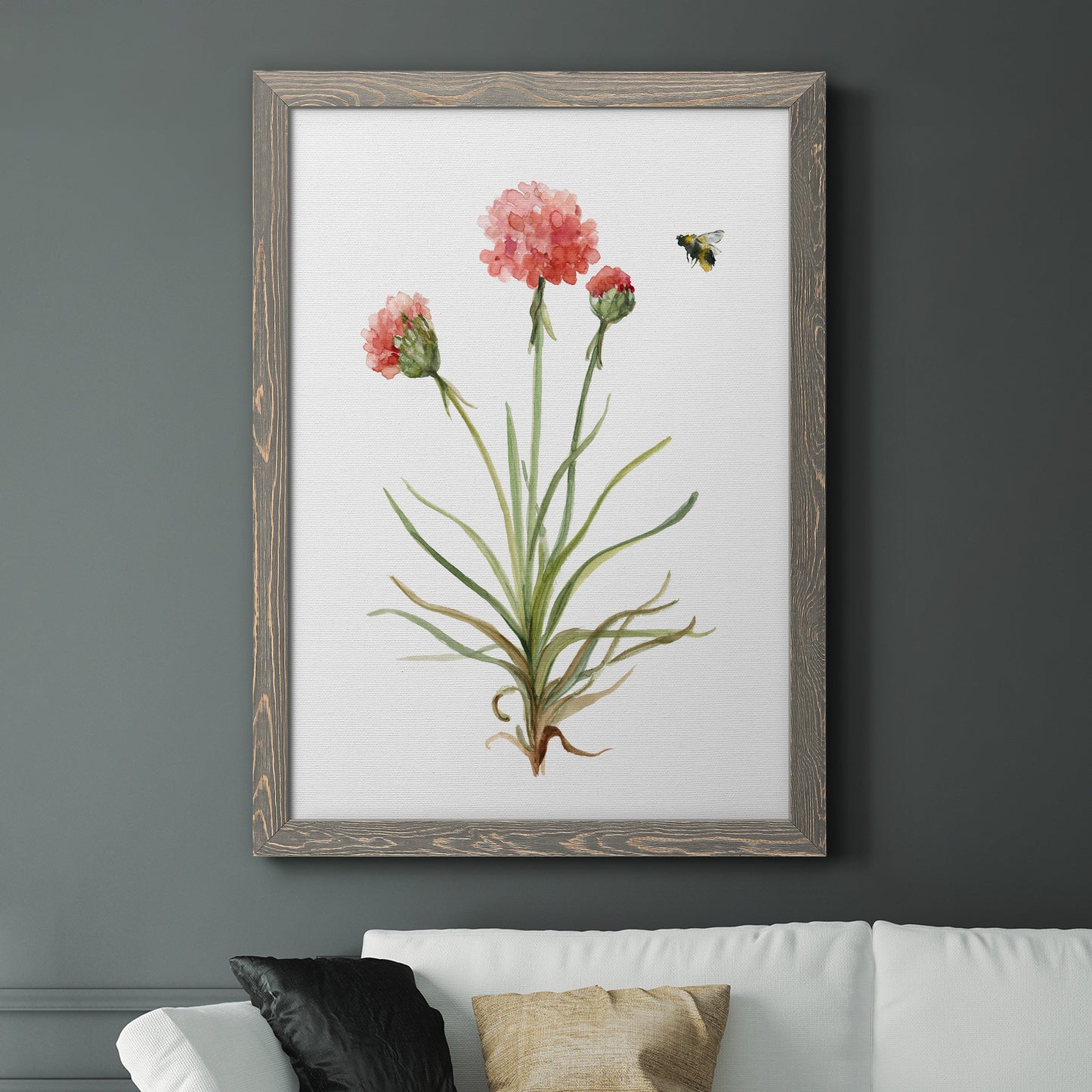 Wildflower Botanical III - Barnwood Framed Canvas Print
