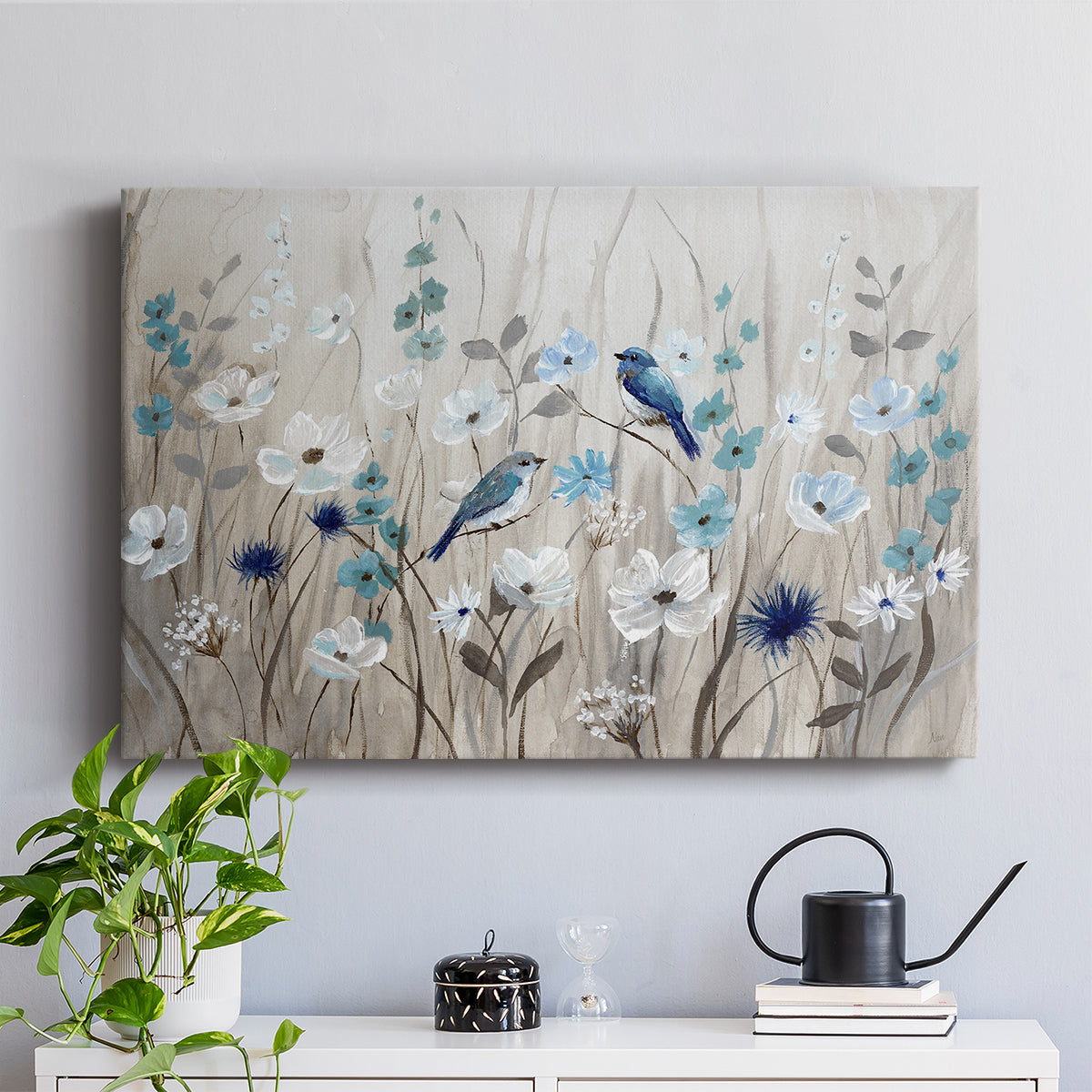 Bluebirds in Spring - Canvas Art Print
