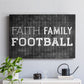 Faith Family Football - Canvas Art Print