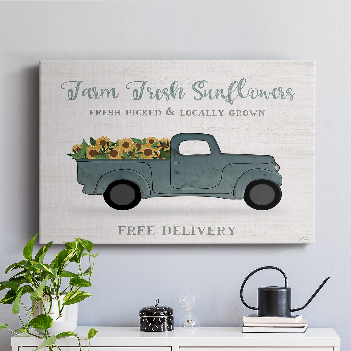 Farmers Market Truck - Canvas Art Print