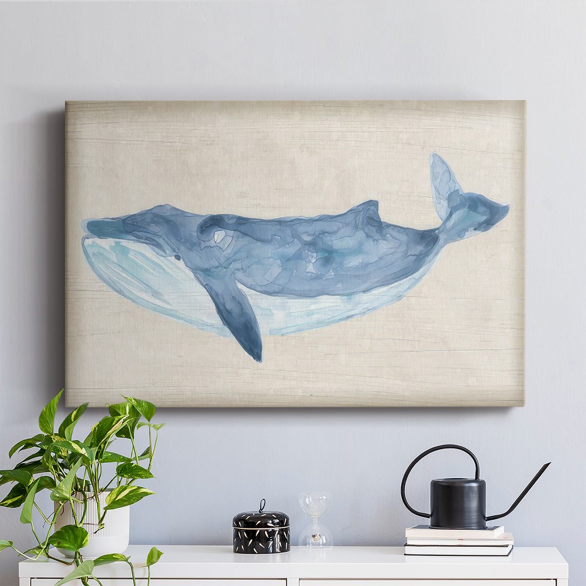 Rustic Whale II - Canvas Art Print