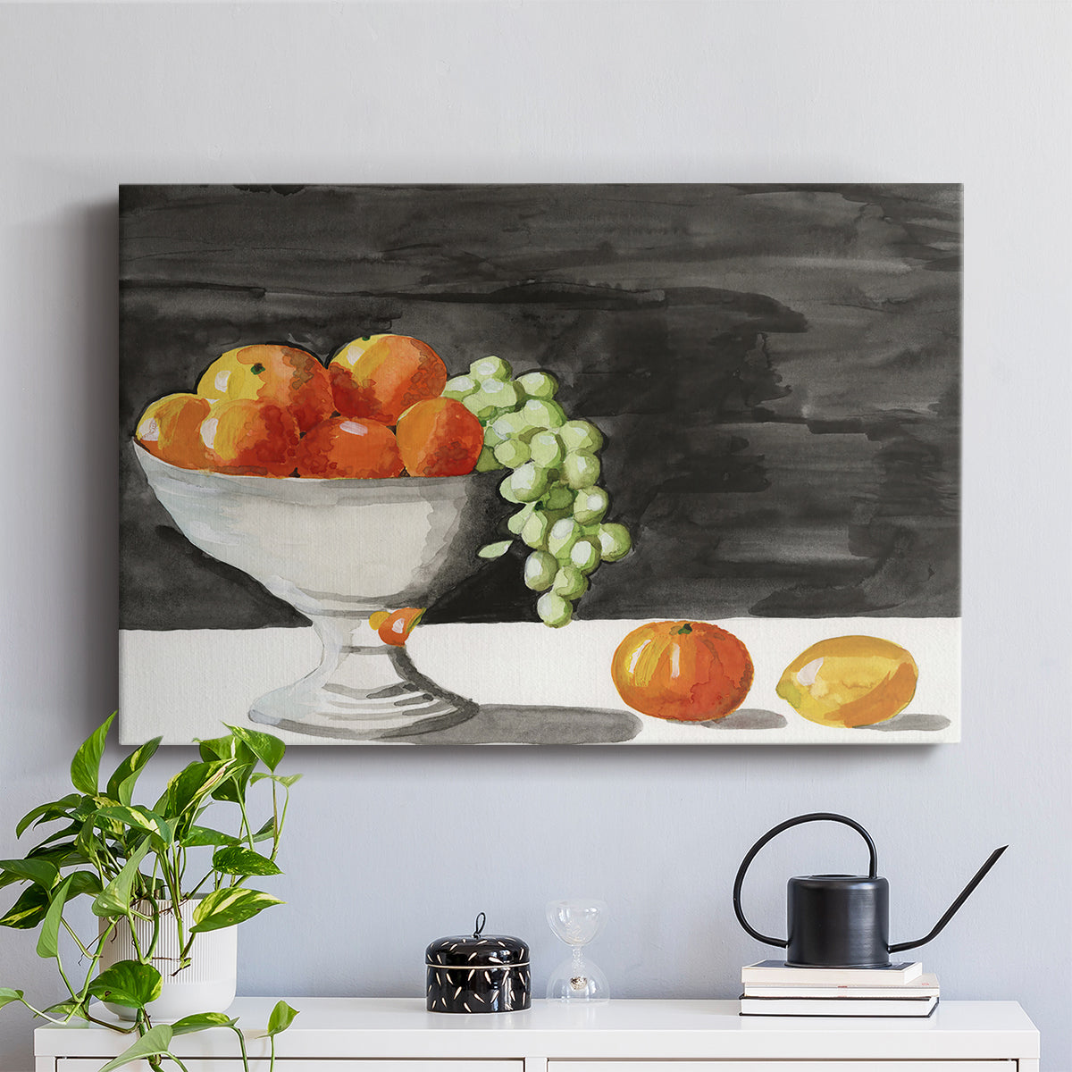 Watercolor Fruit Bowl II - Canvas Art Print