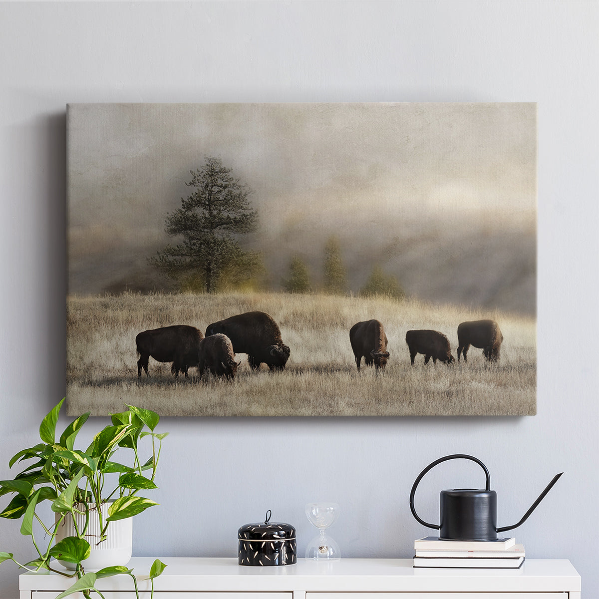 Ridge Grazing - Canvas Art Print