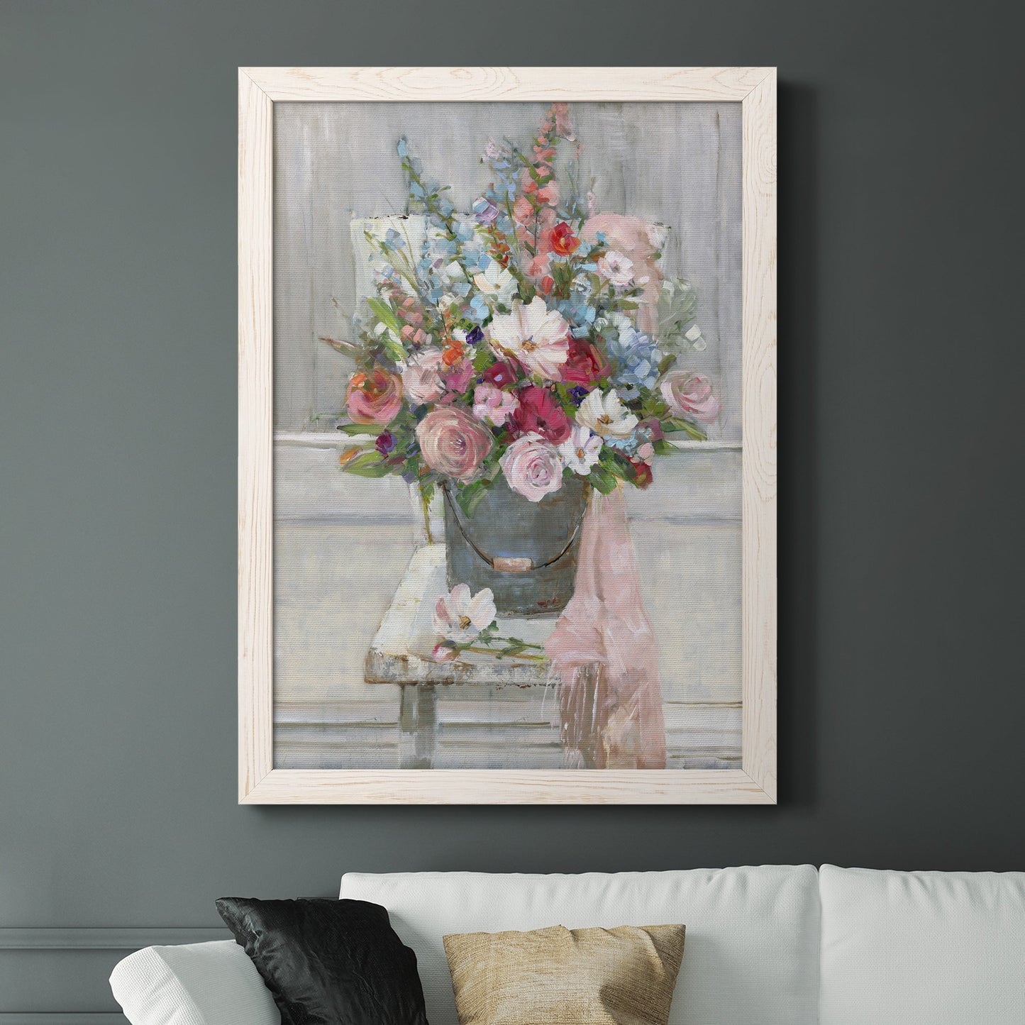 Sit Down For A Spell - Premium Canvas Framed in Barnwood - Ready to Hang