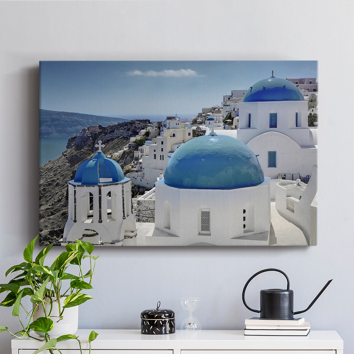 Santorini Saturday - Canvas Art Print