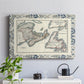 Bordered Map of Canada - Canvas Art Print