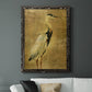 Gold Crane at Dusk I - Premium Canvas Framed in Barnwood - Ready to Hang