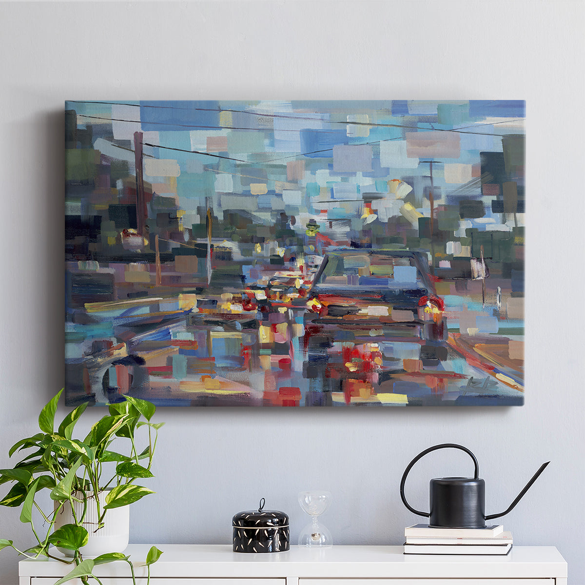Red Traffic - Canvas Art Print