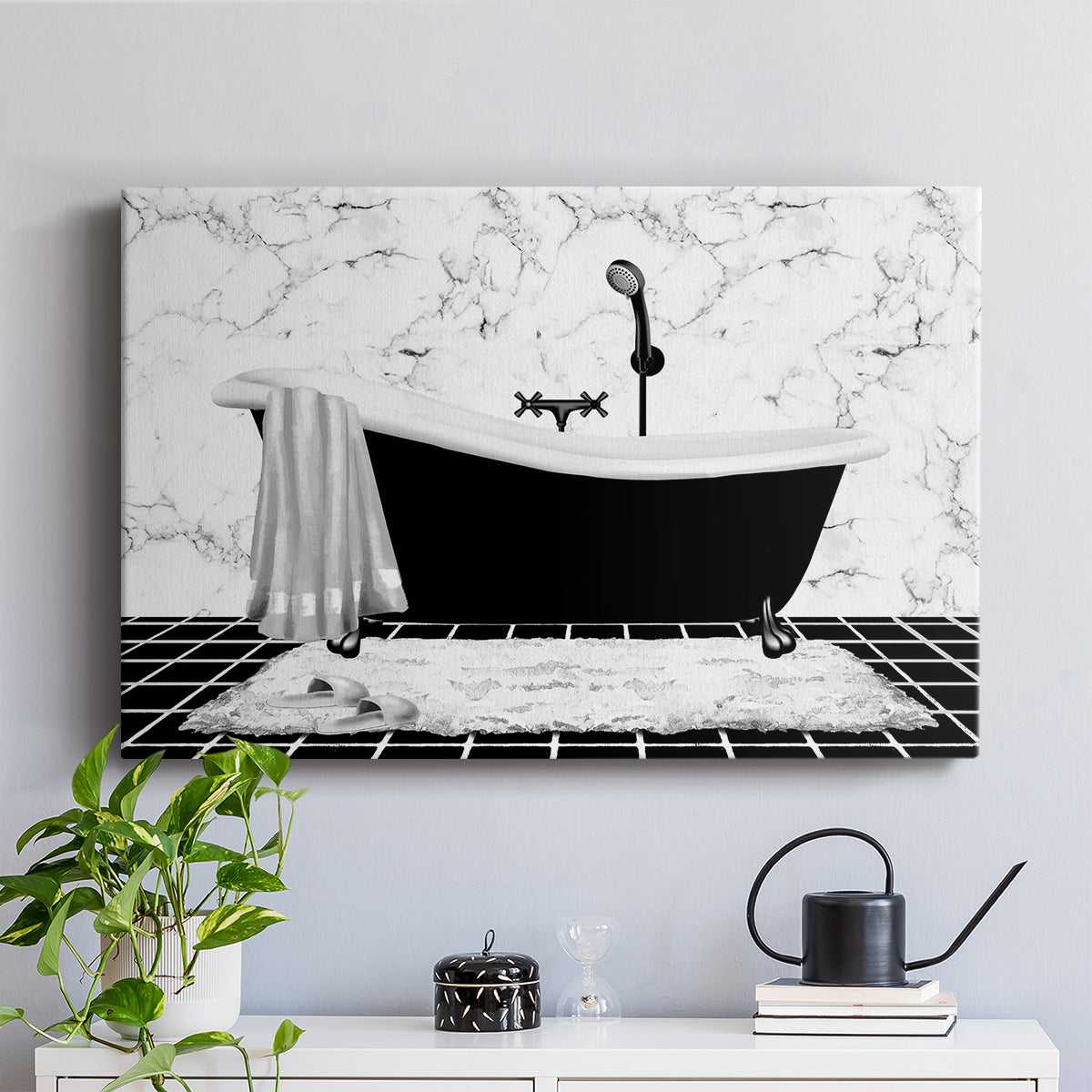 Modern Bath I - Canvas Art Print