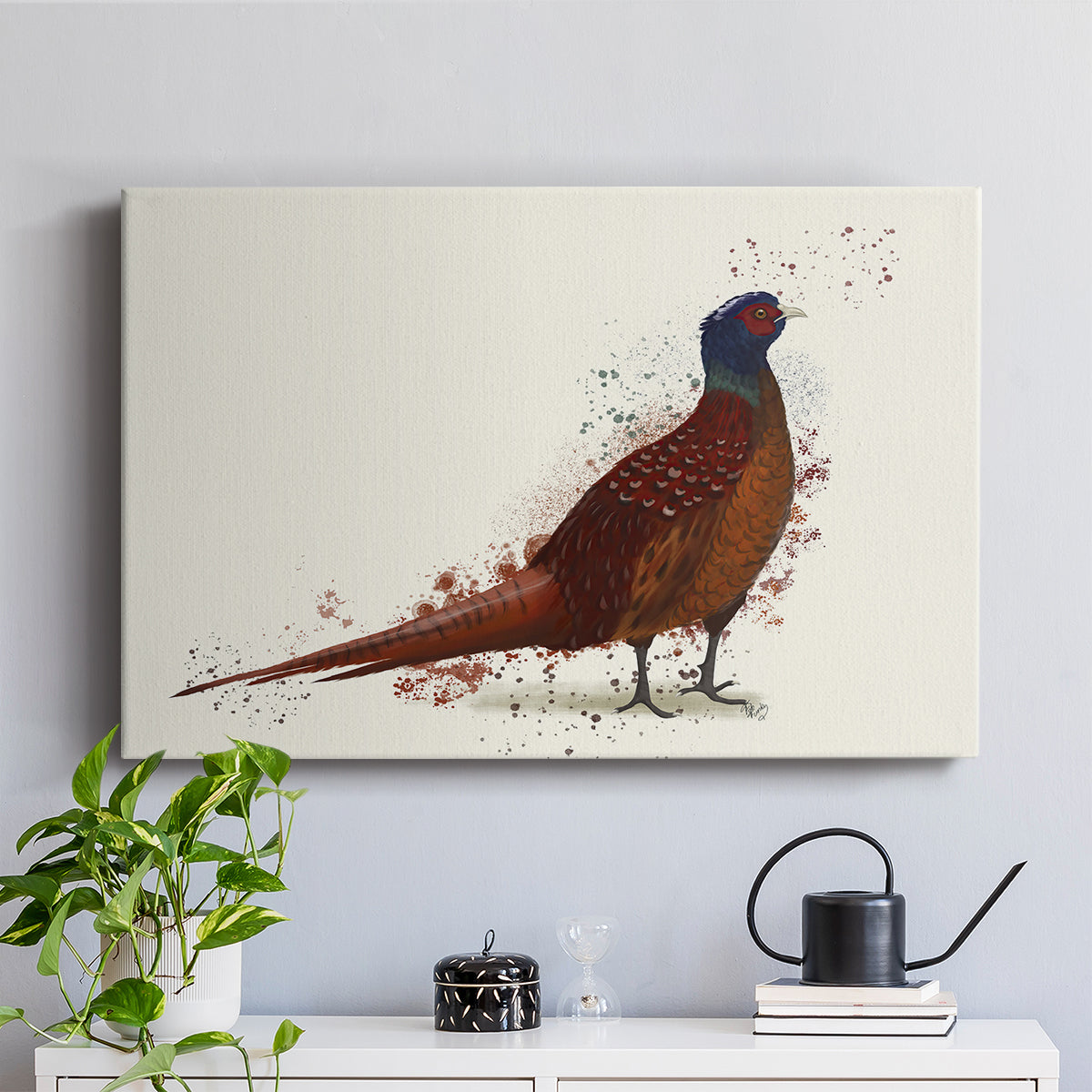 Pheasant Splash 4 - Canvas Art Print