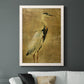 Gold Crane at Dusk I - Premium Canvas Framed in Barnwood - Ready to Hang