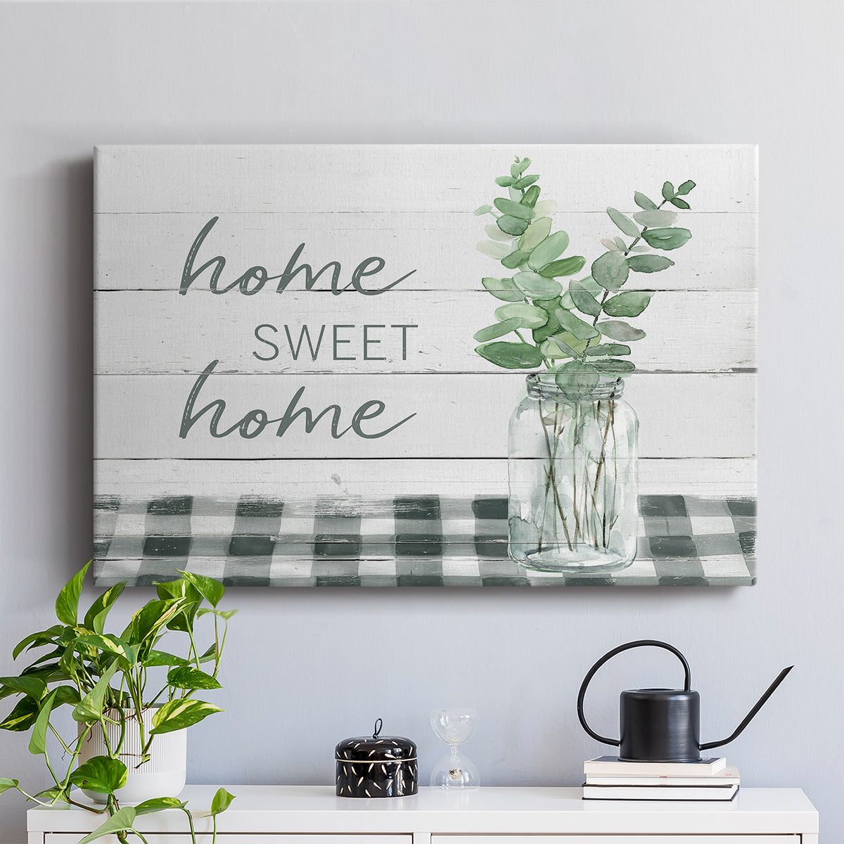 Eucalyptus Home Sweet Home - Canvas Art Print