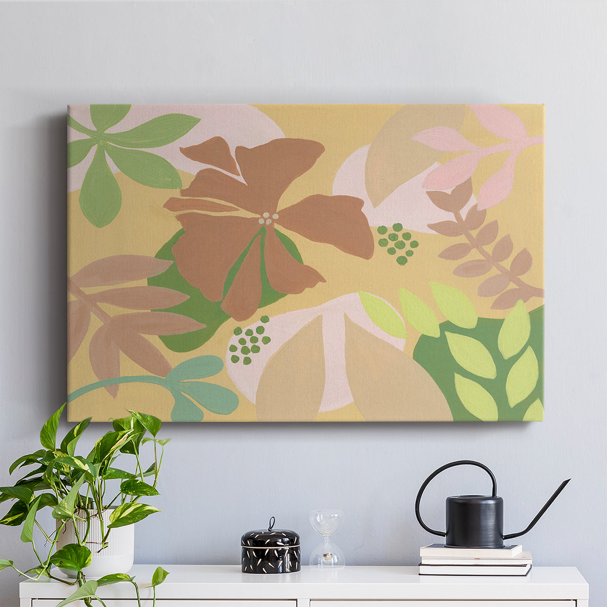 Neutral Blooms IV - Canvas Art Print