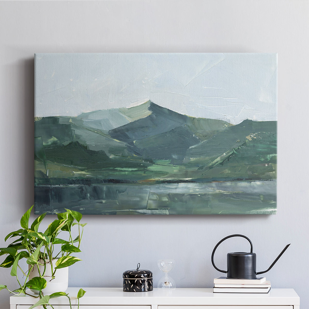 Green Grey Mountains I - Canvas Art Print