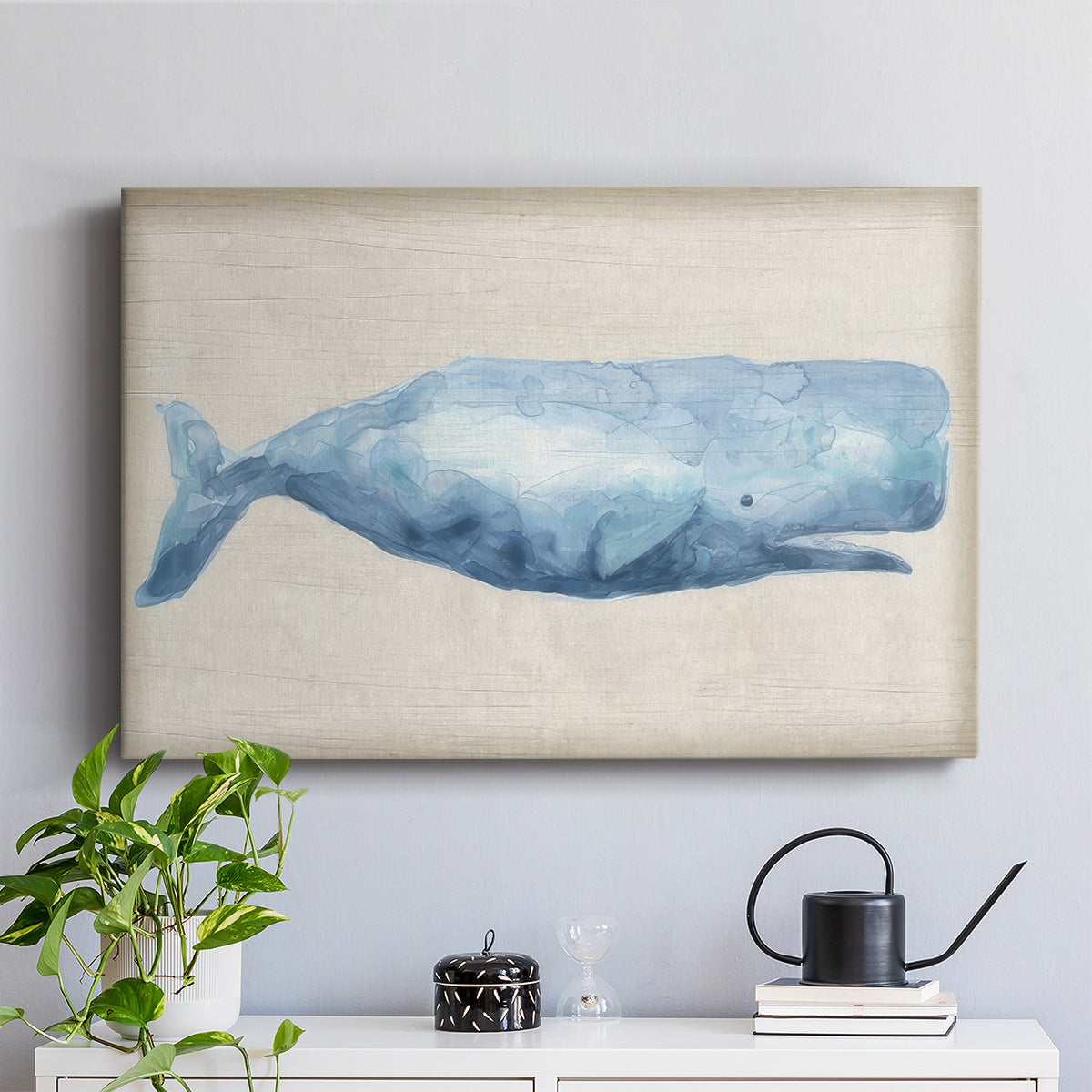 Rustic Whale I - Canvas Art Print