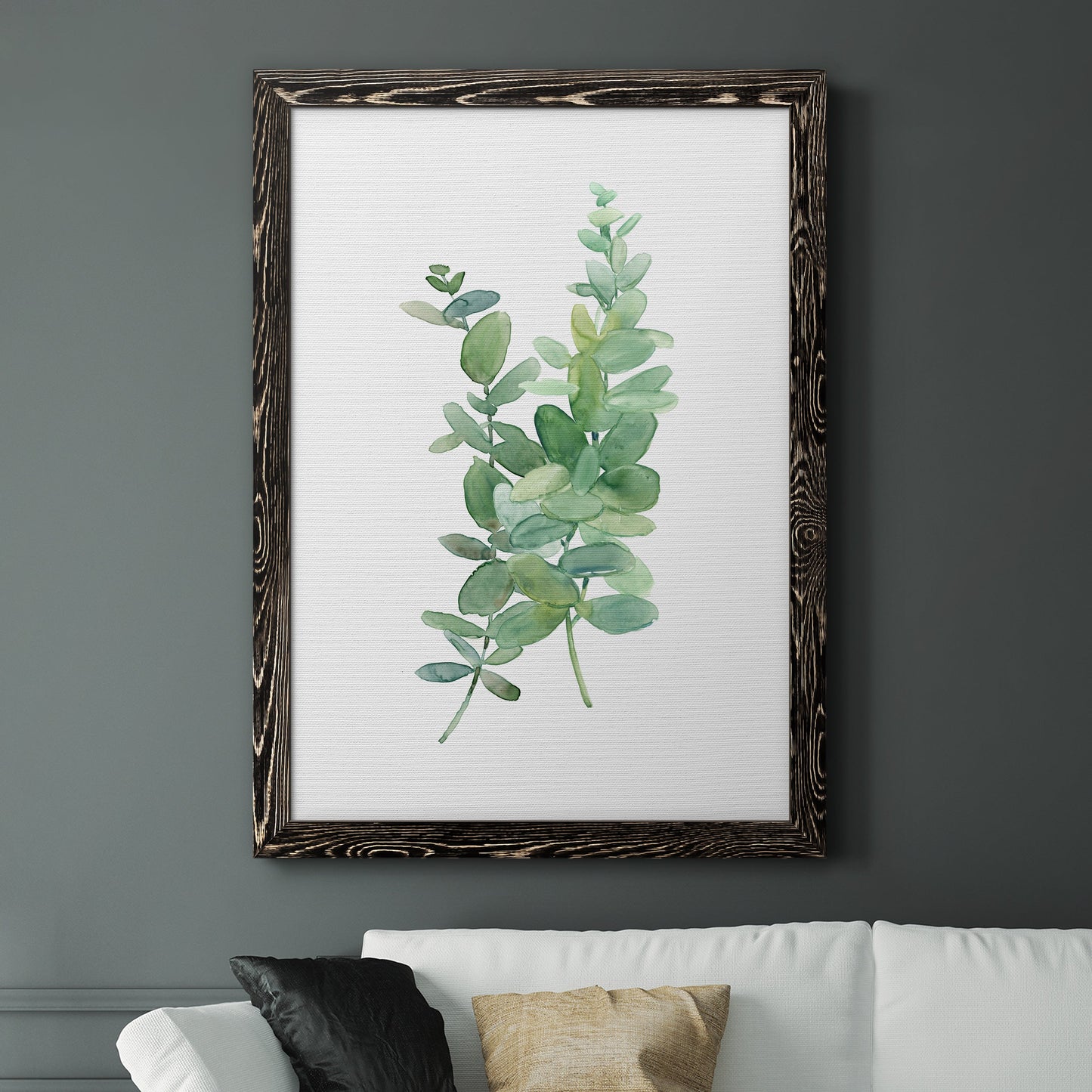 Eucalyptus I - Premium Canvas Framed in Barnwood - Ready to Hang