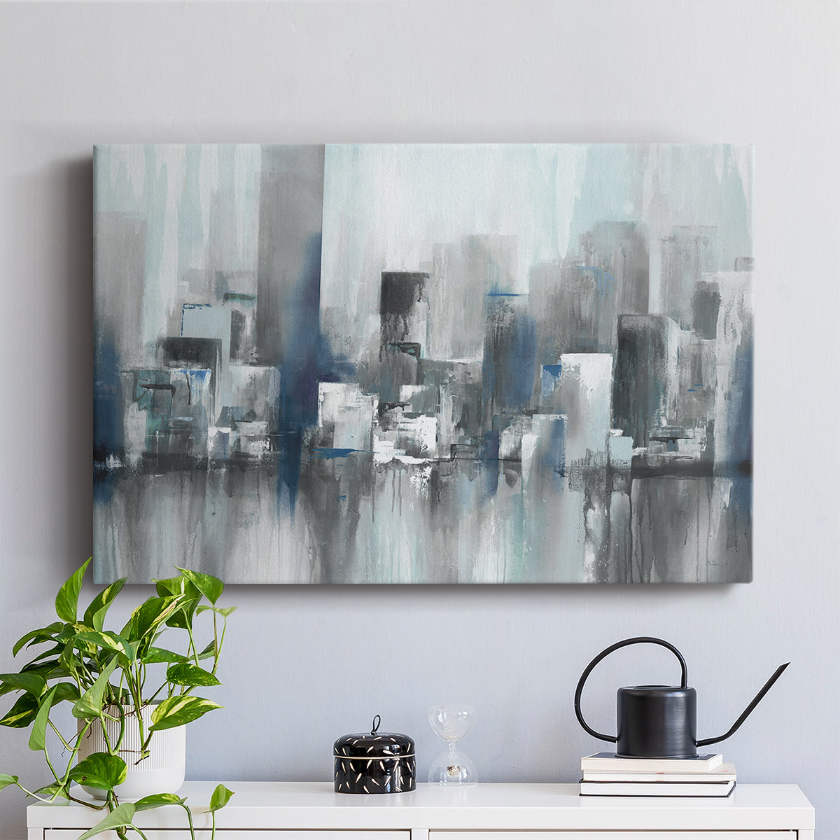 Cityscape in Blues - Canvas Art Print