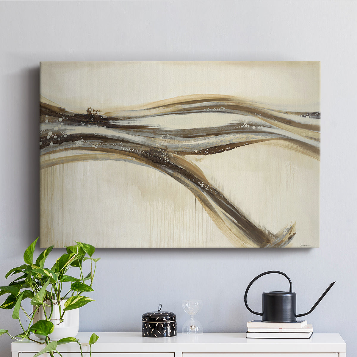 Catching a Metallic Wave - Canvas Art Print