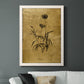 Gold Sketch Botanical I - Premium Canvas Framed in Barnwood - Ready to Hang