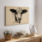 Charcoal Cow II - Canvas Art Print