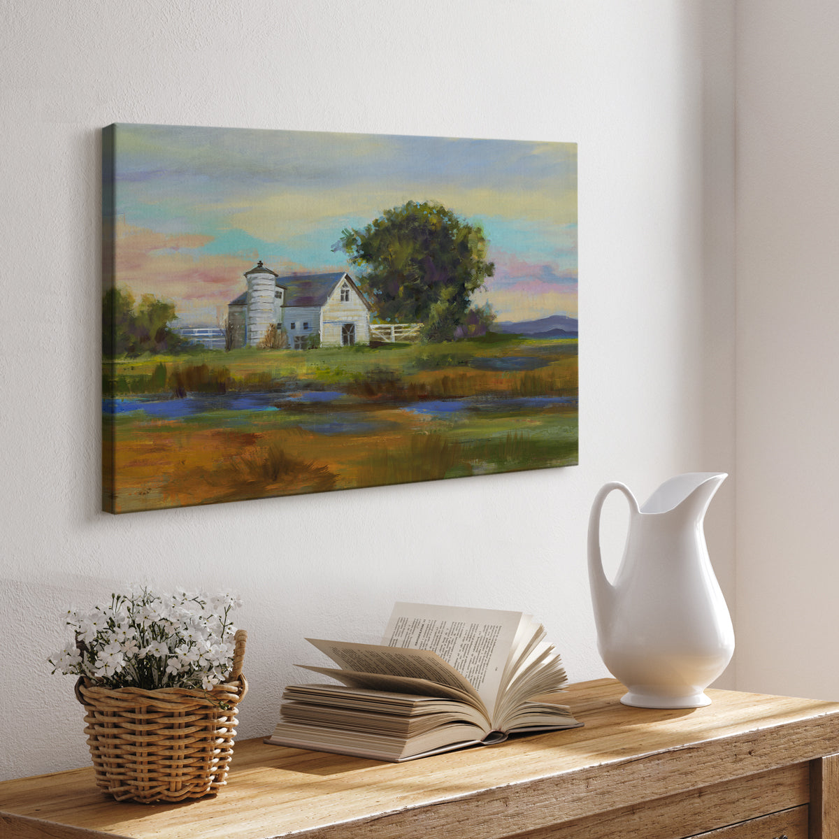 Down By The Barn - Canvas Art Print