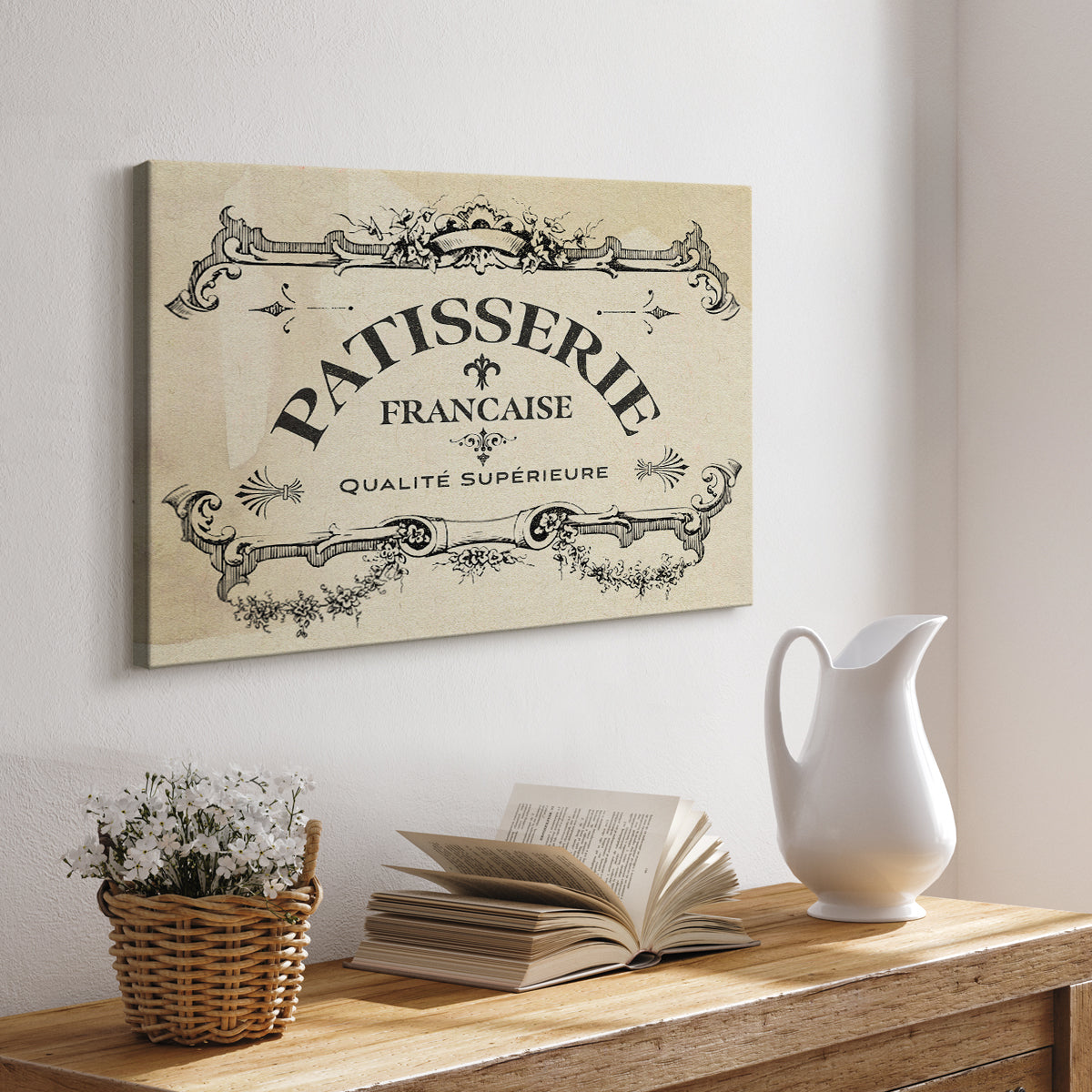 Antique French Label I - Canvas Art Print