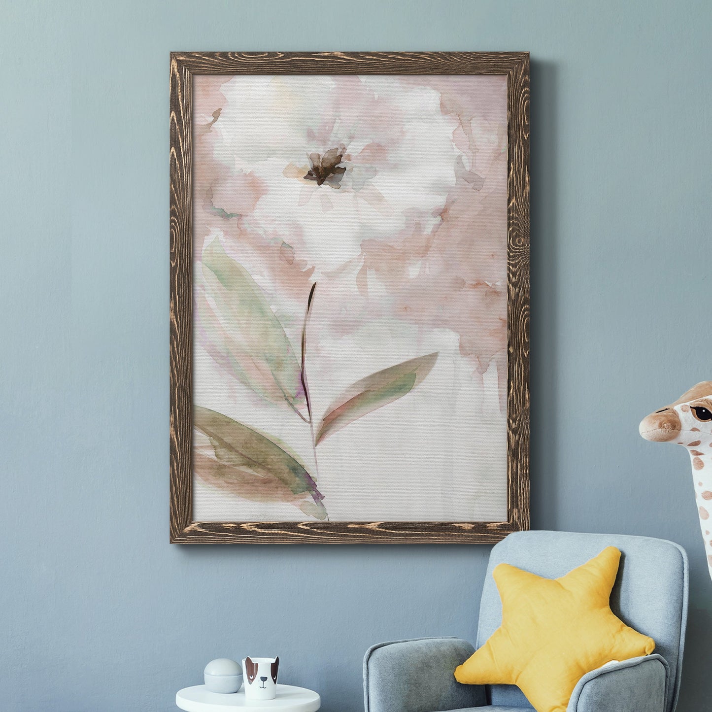 Summer Bloom I - Barnwood Framed Canvas Print